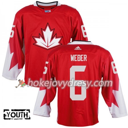 Dětské Hokejový Dres Kanada Shea Weber 6 Světový pohár v ledním hokeji 2016 Červená